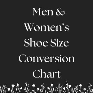 Men & Women’s shoe size conversion chart